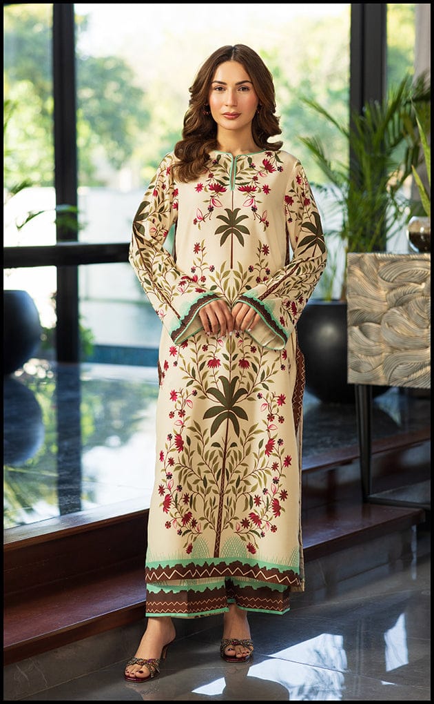 Khajoor Digital Printed Poly Lawn 2pcs