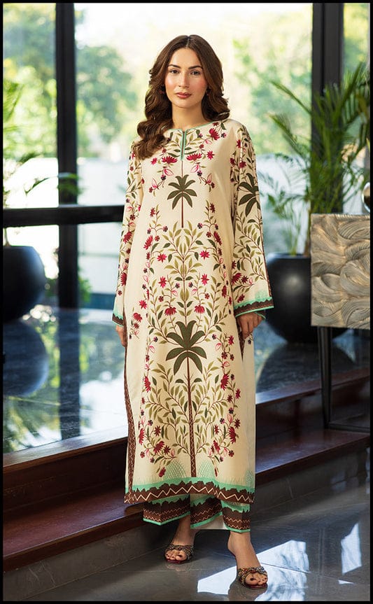 Khajoor Digital Printed Poly Lawn 2pcs