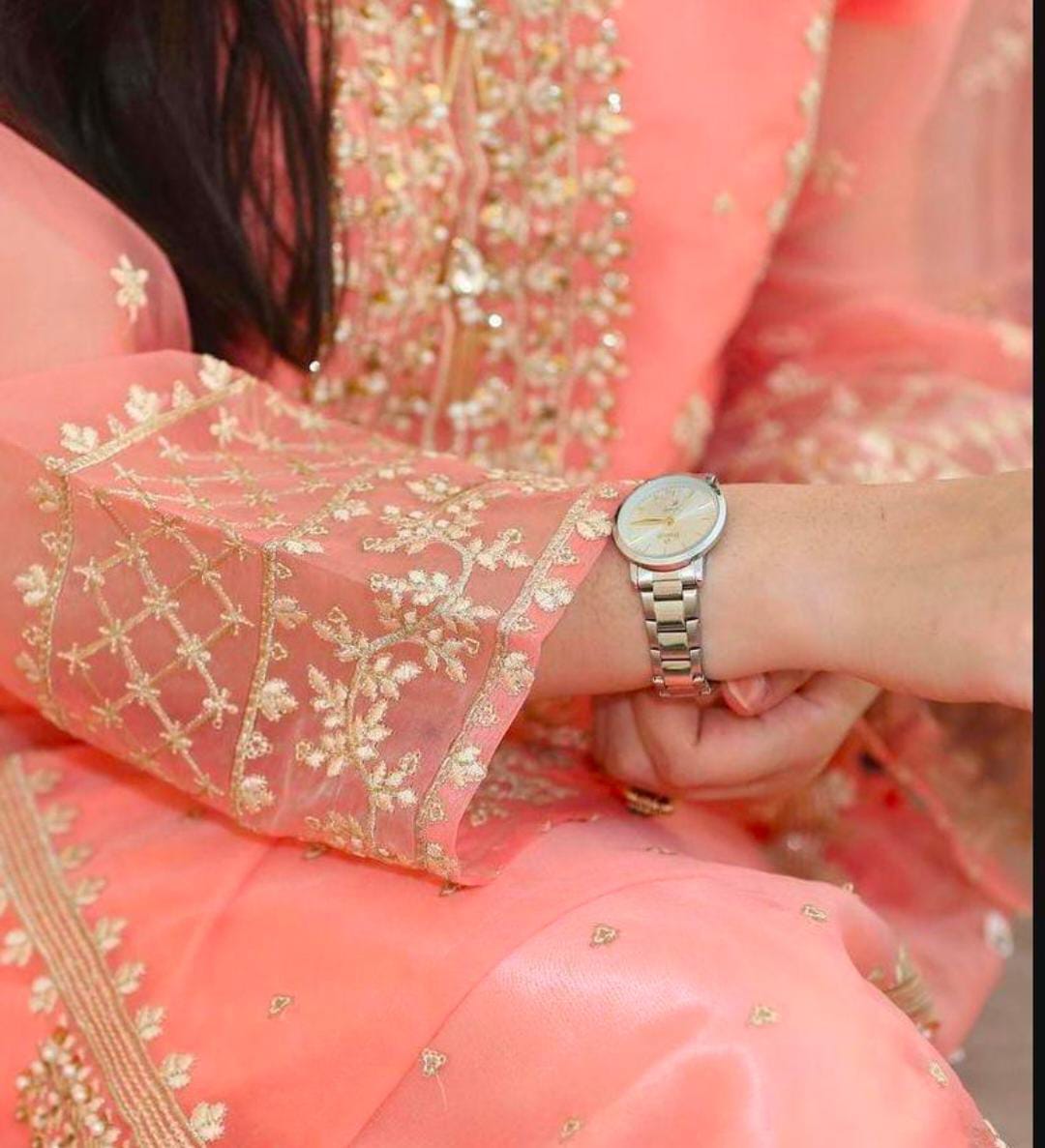 Fancy Embroidery Organza 3pcs For Girls